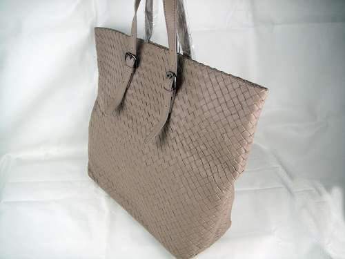 Bottega Veneta Lambskin Tote Bag 1027 grey